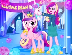 Size: 1000x773 | Tagged: safe, artist:pixelkitties, dean cadance, princess cadance, princess flurry heart, pony, equestria girls, female, human ponidox, mother and child, mother and daughter, parent and child, self ponidox