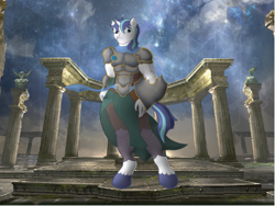 Size: 865x649 | Tagged: safe, artist:nightveil, artist:nightveilnocturne, shining armor, anthro, crossover, gideon jura, magic the gathering