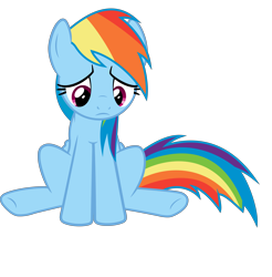 Size: 10529x10688 | Tagged: safe, artist:techrainbow, rainbow dash, pegasus, pony, magical mystery cure, absurd resolution, sad, simple background, solo, transparent background, vector