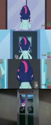 Size: 615x1494 | Tagged: safe, derpibooru import, sci-twi, twilight sparkle, equestria girls, friendship games, comparison, get smart, maxwell smart, meme