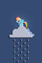Size: 640x960 | Tagged: safe, artist:jbutler1983, rainbow dash, sunshower raindrops, pegasus, pony, cloud, iphone wallpaper, rain