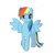 Size: 1022x1018 | Tagged: safe, artist:cookiekipenda, rainbow dash, pegasus, pony, female, mare, simple background, solo, transparent background
