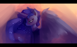 Size: 3000x1844 | Tagged: safe, artist:lilfunkman, princess luna, alicorn, pony, female, mare, solo