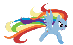 Size: 1300x800 | Tagged: safe, artist:m00nlightmagic, rainbow dash, pegasus, pony, long mane, simple background, solo, transparent background