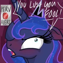 Size: 775x774 | Tagged: safe, artist:darkest-lunar-flower, princess luna, alicorn, pony, angry, blushing, eyelashes, female, mare