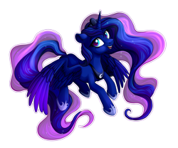 Size: 2460x2050 | Tagged: dead source, safe, artist:vird-gi, princess luna, alicorn, pony, high res, looking at you, open mouth, simple background, solo, transparent background