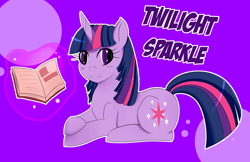 Size: 1280x828 | Tagged: safe, artist:poketuneart, derpibooru import, twilight sparkle, book, solo