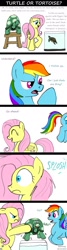 Size: 576x2163 | Tagged: safe, artist:haretrinity, fluttershy, rainbow dash, tank, pegasus, pony, comic