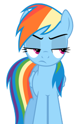 Size: 3300x5000 | Tagged: safe, artist:pikamander2, rainbow dash, pegasus, pony, sonic rainboom (episode), simple background, transparent background, unamused, vector