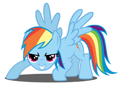 Size: 8000x6025 | Tagged: safe, artist:derpwave, rainbow dash, pegasus, pony, may the best pet win, absurd resolution, simple background, transparent background, vector