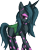 Size: 128x160 | Tagged: safe, artist:friendlyfirefox, princess cadance, queen chrysalis, alicorn, changeling, changeling queen, pony, clothes, costume, nightmare night costume, pixel art, simple background, solo, transparent background