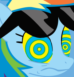 Size: 420x436 | Tagged: safe, artist:akathesnake, rainbow dash, pegasus, pony, hypno dash, hypnosis, hypnotized, sunglasses