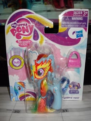 Size: 1200x1600 | Tagged: safe, rainbow dash, brushable, irl, mask, official, photo, toy