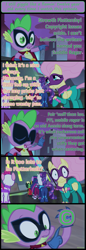 Size: 1275x3728 | Tagged: safe, artist:phucknuckl, derpibooru import, screencap, applejack, fili-second, fluttershy, humdrum, masked matter-horn, mistress marevelous, pinkie pie, radiance, rarity, saddle rager, spike, twilight sparkle, twilight sparkle (alicorn), alicorn, dragon, earth pony, pegasus, pony, unicorn, power ponies (episode), comic, power ponies, screencap comic, text