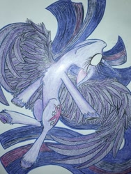 Size: 1024x1365 | Tagged: safe, artist:penkatshi, derpibooru import, twilight sparkle, twilight sparkle (alicorn), alicorn, pony, female, glowing eyes, mare, sketch, solo, traditional art