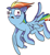 Size: 350x380 | Tagged: safe, idw, rainbow dash, pegasus, pony, spoiler:comic, background removed, derp, faic, wat