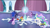 Size: 1280x720 | Tagged: safe, screencap, princess cadance, princess celestia, princess luna, starlight glimmer, sunburst, twilight sparkle, twilight sparkle (alicorn), alicorn, pony, the crystalling, crystal heart, discovery family logo, snow, snowflake