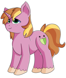 Size: 1280x1516 | Tagged: safe, artist:rainbowtashie, big macintosh, shining armor, oc, oc:home defence, earth pony, pony, unicorn, commissioner:bigonionbean, cute, fusion, fusion:home defence, male, solo, stallion