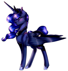 Size: 946x984 | Tagged: safe, artist:xxmissteaxx, princess luna, alicorn, pony, female, mare, simple background, solo, transparent background