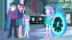 Size: 4928x2768 | Tagged: safe, artist:lhenao, princess cadance, princess flurry heart, shining armor, equestria girls, clothes, dress, equestria girls-ified, feet, female, high heels, male, older, older flurry heart, sandals, self ponidox, shiningcadance, shipping, shoes, skirt, straight, time paradox, time travel