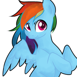 Size: 1000x1000 | Tagged: safe, artist:lattees, rainbow dash, pegasus, pony, simple background, solo, transparent background