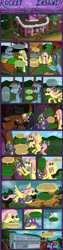 Size: 2496x9900 | Tagged: safe, artist:seventozen, fluttershy, junebug, rainbow dash, spike, twilight sparkle, oc, dragon, pegasus, pony, comic:rocket to insanity, fanfic:rocket to insanity, fanfic, fanfic art