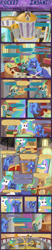 Size: 2496x11900 | Tagged: safe, artist:seventozen, princess celestia, princess luna, oc, oc:quill (seventozen), alicorn, pony, comic:rocket to insanity, fanfic:rocket to insanity, canterlot, comic, fanfic, fanfic art, s1 luna