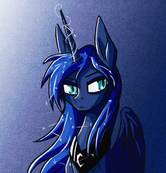 Size: 1296x1347 | Tagged: safe, artist:akweer, princess luna, alicorn, pony, bust, female, mare, solo