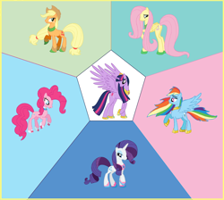 Size: 3584x3208 | Tagged: safe, derpibooru import, applejack, fluttershy, pinkie pie, rainbow dash, rarity, twilight sparkle, twilight sparkle (alicorn), alicorn, earth pony, pegasus, pony, unicorn, female, mare, older