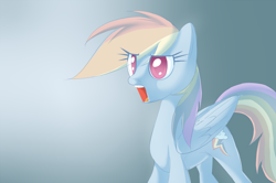 Size: 3000x1990 | Tagged: safe, artist:xxluv-bug004xx, rainbow dash, pegasus, pony, female, mare, open mouth, solo