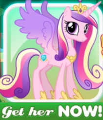 Size: 211x245 | Tagged: safe, princess cadance, alicorn, pony, gameloft, meme, solo, wow! glimmer