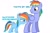 Size: 900x600 | Tagged: safe, artist:scootaloo24, edit, rainbow blaze, rainbow dash, pegasus, pony, babylon 5, daddy's little girl, family, father and child, father and daughter, headcanon, male, parent and child, quote, text, text edit