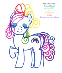 Size: 736x862 | Tagged: safe, artist:ponamona, rainbow dash, rainbow dash (g3), g3, g3.5