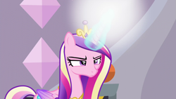 Size: 1280x720 | Tagged: safe, screencap, princess cadance, alicorn, pony, princess spike (episode), glowing horn, solo