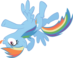 Size: 3863x3112 | Tagged: safe, artist:midnite99, rainbow dash, pegasus, pony, simple background, tongue out, transparent background, vector
