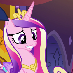 Size: 683x682 | Tagged: safe, screencap, princess cadance, alicorn, pony, princess spike (episode), cropped, disturbed, female, mare, solo