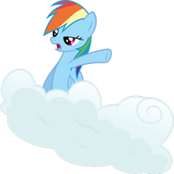 Size: 1600x1601 | Tagged: safe, rainbow dash, pegasus, pony, cloud, simple background, transparent background, vector