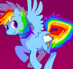 Size: 523x500 | Tagged: safe, artist:skullcaps, rainbow dash, pegasus, pony, blue coat, female, mare, multicolored mane