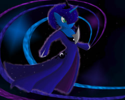 Size: 1310x1055 | Tagged: safe, artist:fletchesketch, princess luna, fusion, gardevoir, pokémon, solo