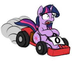 Size: 1000x840 | Tagged: safe, artist:ramott, derpibooru import, twilight sparkle, go kart, solo