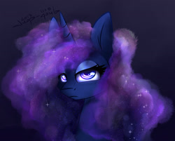 Size: 3176x2552 | Tagged: safe, artist:duop-qoub, princess luna, alicorn, pony, bust, ethereal mane, female, gradient background, mare, solo