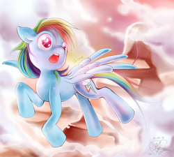 Size: 600x540 | Tagged: safe, artist:prllnce, rainbow dash, pegasus, pony, blue coat, female, mare, multicolored mane