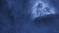 Size: 1920x1080 | Tagged: safe, artist:jamey4, edit, princess luna, alicorn, pony, solo, wallpaper, wallpaper edit