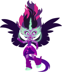 Size: 4000x4632 | Tagged: safe, artist:missgoldendragon, derpibooru import, midnight sparkle, sci-twi, twilight sparkle, equestria girls, friendship games, .svg available, absurd resolution, clothes, commission, cute, doll, dress, equestria girls minis, fingerless gloves, gloves, glowing eyes, horn, jewelry, midnightabetes, necklace, open mouth, simple background, skirt, solo, toy, transparent background, vector, wings