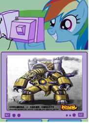 Size: 442x606 | Tagged: safe, rainbow dash, pegasus, pony, chelonra, exploitable meme, kaiju combat, tv meme