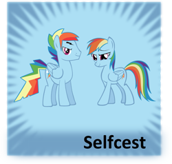 Size: 1149x1095 | Tagged: safe, rainbow blitz, rainbow dash, pegasus, pony, rule 63, selfcest, spoilered image joke