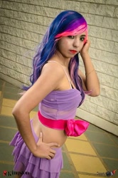 Size: 552x829 | Tagged: safe, derpibooru import, twilight sparkle, human, clothes, cosplay, costume, irl, irl human, midriff, photo, skirt, solo