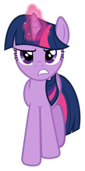 Size: 3250x6500 | Tagged: safe, artist:reginault, derpibooru import, twilight sparkle, unicorn twilight, pony, unicorn, keep calm and flutter on, .svg available, angry, glowing horn, magic, simple background, solo, transparent background, vector