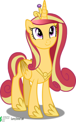 Size: 3147x5000 | Tagged: safe, editor:sunnyshine1cak, princess cadance, sunset shimmer, alicorn, alicornified, race swap, recolor, shimmercorn, simple background, transparent background, wrong eye color