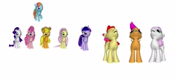 Size: 2290x1050 | Tagged: safe, derpibooru import, apple bloom, applejack, fluttershy, pinkie pie, rainbow dash, rarity, scootaloo, sweetie belle, twilight sparkle, earth pony, pegasus, pony, unicorn, pony creator, 3d, cutie mark crusaders, mane six, ponylumen